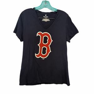 Boston Red Sox Rafael Devers #11 Navy V-Neck Tee Size large